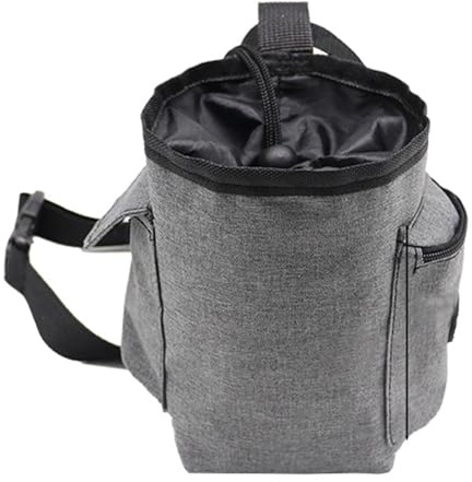 Verstellbarer Chalkbag Eimer Magnesium Chalkbag Kletter Chalkbag Für Klettern Gymnastik Gewichtheben Powerlifting Calisthenics Radfahren Tanzen Parkour Freerunning (Grau)