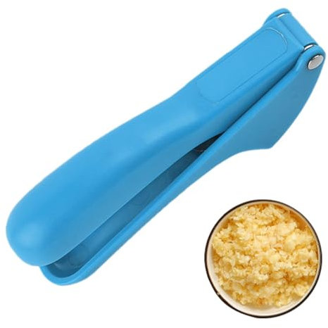 Mimoqk Trituradora de ajo, rebanadora de ajo,Manual de picadora de ajo de calidad profesional | Trituradora de ajo de acero inoxidable, herramienta de picadora de ajo eficiente, fácil de limpiar para