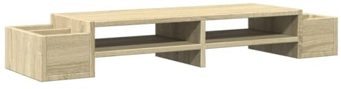 vidaXL Skärmställ med förvaring sonoma-ek 100x27x15 cm konstruerat trä