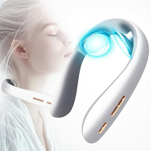 Fitdays Appareil de Massage Profond Nuque/Épaules | 6 Têtes & Chaleur Auto | Électrique Rechargeable (USB) | Pour Douleurs Musculaires à Maison/Voyage | Cadeau Unisexe Femme/Homme