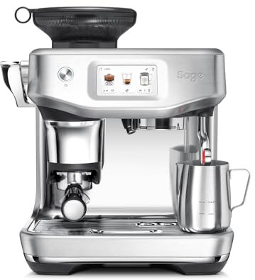 Sage Barista Touch Impress - Cafetera Profesional con Espumador de Leche Automático, Molinillo Incorporado y Función Cold Brew - Capuccino, Latte, Espresso - Fácil de Usar, Nougat