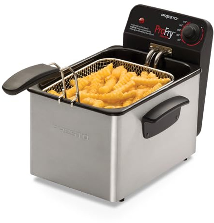 Presto 05461 Stainless Steel Pro Fry Immersion Element Deep Fryer, Silver