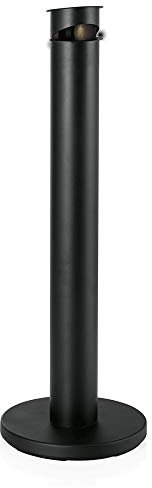 WAS 1127 350 pulverlackerat stålställ med uttagbar askbehållare, svart, 13,0 cm diameter, 92,0 cm höjd