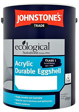 5LTR - JOHNSTONES Trade Acrylic Eggshell Brilliant White