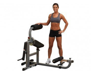Body-Solid GCAB-360 Bauchtrainer & Rückentrainer mit Gewichten, 50mm (Hantelscheiben Polyurethan (4 Grifflöcher))