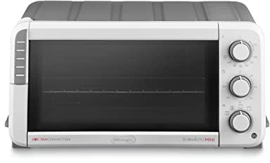 DELONGHI EO12512.WG Sfornatutto Mini, 1400 W, 12 litros, plástico, blanco / negro