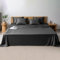 LINENWALAS 100% Bamboo Double Sheet Set, 300 Thread Count Silky Soft Cooling Bed Sheets, 4-Piece Luxury Bedding Set for Skin Care (Double, Charcoal Grey)