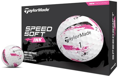 TaylorMade Golf SpeedSoft Ink Pink One Dozen Golf Balls