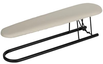 WENKO Asse da stiro Leona, asse da stiro per maniche, imbottitura in 100% cotone, 52 x 14 x 12 cm, nero/bianco