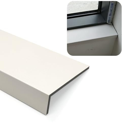 SDFVSDF Fensterbank Weiße Fensterbankkantenabdeckung, Kantenschutzplatte für Erkerfenster mit Holzmaserung, Dekorative Fensterbankabdeckung für Restaurant/Büro/Hotel(80x12cm/31.5x4.7in)