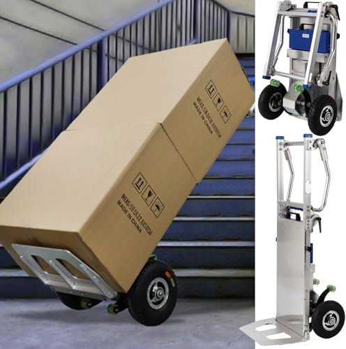 Carretillas De Mano Plegables Para Subir Escaleras De Aleación De Aluminio, Batería Extraíble, Carga Máxima De 200 Kg, Distribución Adecuada De Gas, Manipulación De Materiales En Fábrica, Etc.