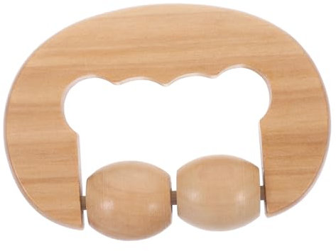 Hoement Massagegerät Nackenmassagerolle Muskelrolle Muskelmassagerolle Massageballrolle Nackenrolle muskelentspannung Massagerollen handlicher Gesichtsroller Massage-Fuß-Tool Holz