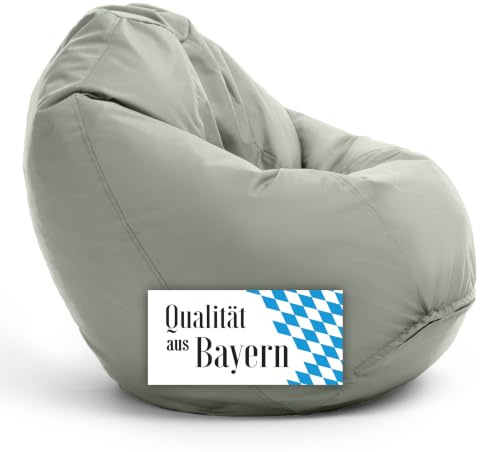 Bruni barnsittsäck Classico S i stengrå – sittsäck med innersäck för barn, avtagbart överdrag, livsmedelssäkra EPS-pärlor som bean-bag-fyllning, från Tyskland
