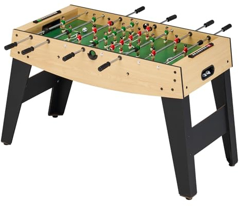 Baby-Foot Junior, pour Enfants, 2-4 Joueurs, Aspect Bois,119 x 92 x 80 cm, avec Barres Télescopiques