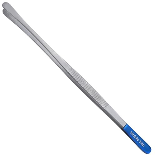 Noble Nip Kitchen Tweezers Stainless-Steel Cooking Tweezers Japanese Made Premium Serving Tongs with Precision Serrated Tips Food Grade Chef Tweezers for Grill Pasta & Salad Kitchen Cooking Tongs.