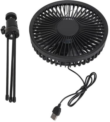 VRTYVEYBB 5 W solpaneldriven utomhuscamping 2-växlad borstlös USB-fläkt med fäste