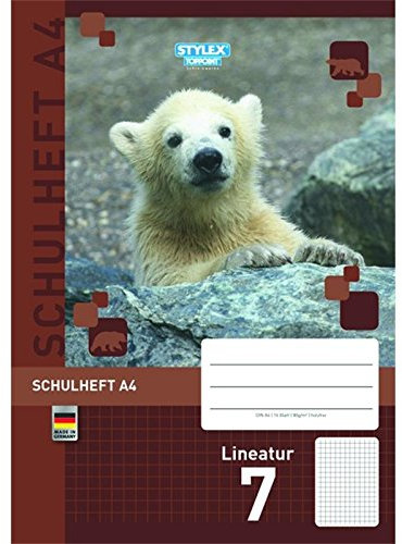 Schulheft DIN A4 Lineatur 7 kariert 7mm ohne Rand