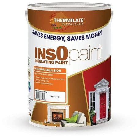 InsOpaint Advance Energy Saving Paint Sandstone 5L – Tough Acrylic Wall & Ceiling Emulsion for Interior Use – Anti Condensation, Mould Resistant & Long Lasting Thermal Insulation Paint