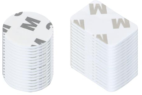 Hiyoo 100 PCS Adhesive Replacement Kit Double-Sided Foam Tape High Bond Dots Conformable Acrylic Glue Strong Pad Mounting Tape Adhesion for Wall Surface Balloon Leather Rubber Mirror Face, White