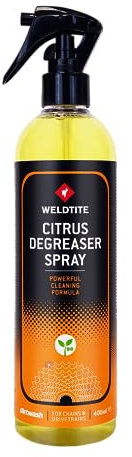 WELDTITE Citrus Degreaser Spray, Powerful Cleaning & Degreasing Formula for Bike Chains & Components, 400 ml