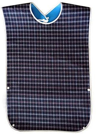 Adult Bibs,Adult The Eldly Bib Adult Washable Dining Bibs for Elderly Blue