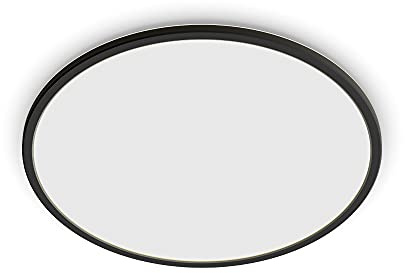 Philips LED SceneSwitch Deckenleuchte (22 W), 3 Helligkeitsstufen, warmweißes Licht, energiesparende Raumbeleuchtung mit EyeComfort, schwarz, 43cm