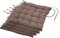 Dynamic24 Stuhlkissen 4er Set Sitzkissen 40x40 Sitzpolster Garten Kissen Polster Auflage (Taupe)