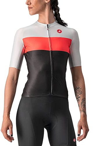 CASTELLI Damen Aero Pro Jersey Sweatshirt, Light Black/Brilliant Pink/Silver Gray, L EU