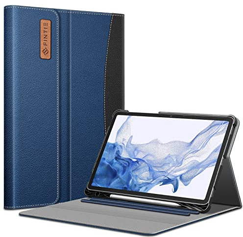 Fintie Hülle für Samsung Galaxy Tab S8 11 Zoll 2022 /S7 11 Zoll 2020, Multi-Winkel Betrachtung Folio Schutzhülle mit S Pen Halter Dokumentschlitze Auto Schlaf/Wach, Marineblau