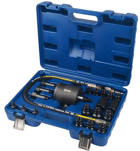 DAYUAN 21 TLG. Diesel Einspritzdüsen Abzieher, Pneumatischer Injektor Abzieher mit Adapter, Druckluft Injektoren Auszieher Werkzeug