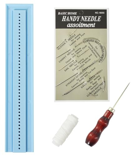 UPTTHOW Strumenti di punzonatura per rilegatura, con punteruolo e base per principianti, kit di plastica per album di ritagli, per fai da te, quaderni, diari, agenda