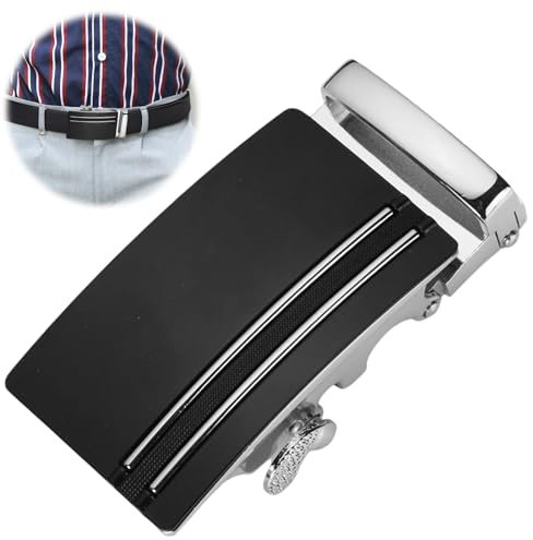 Rwoythk Klassische Gürtelschnalle als Ersatz, Herren Gürtel Zubehör, Schwarzen Automatik Gürtelschnalle, Schnalle 40mm/1.6zoll für Gürtel