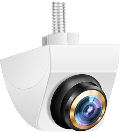 Zoelele AHD 1080P Backup-Kamera für Auto, 170 ° Weitwinkel-Rückfahrkamera mit dynamischer Flugbahn und klarer Nachtsicht, 360 ° drehbare Backup-Kamera für Auto Pickup Truck SUV RV 12V-24V (Weiß)