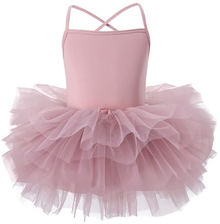 Tutu Ballerina Bambina Colorato Body Ginnastica Artistica Ragazza Senza Maniche Vestito Danza Classica da Balletto Leotards Dancewear Abito da Ballo Saggio