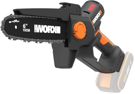 WORX WG327E.9 Mini Motosierra 15cm 20V Brushless, sin Batería