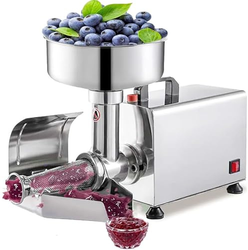 Fresatrice elettrica per pomodori - Pressa per frutta ad alta potenza da 450 W per salse, filtro per alimenti efficiente per cucina e uso commerciale, 90-160 kg/h