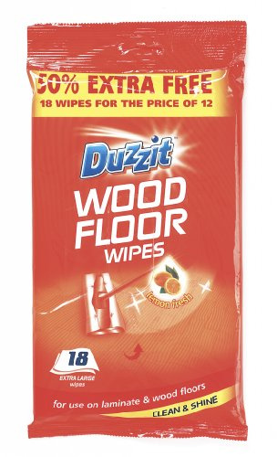 Duzzit Wood Floor Wipes Pack of 18