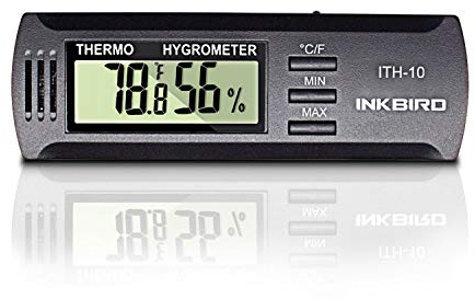 Inkbird ITH-10 Digital Thermometer and Hygrometer Temperature Humidity Monitor for Aging Box Guitar Ukulele