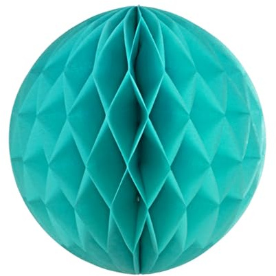 10 vågbollar 30 cm set // vaxboll vaxkaka papper hänge dekoration lyktor bollar pompons pompom party bröllop rumsdekoration Türkis 340