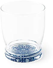 Excelsa Boheme Blue - Juego de 6 vasos de agua con fondo decorado, 340 mililiters, cristal
