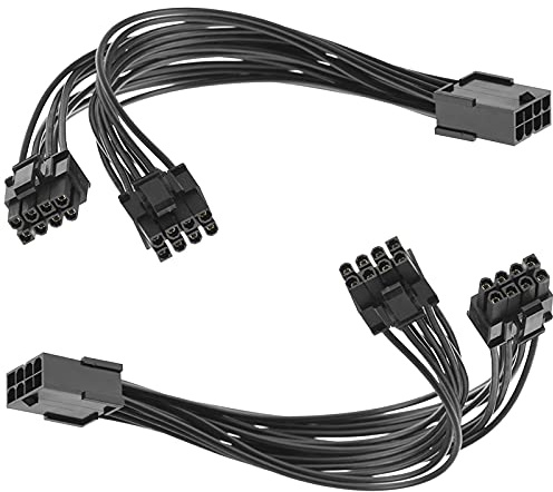Lewttyer Y-kabel för GPU-grafikkort 20 cm 8-stift till 2 x 8 stift 18 Awg strömkabel 8 x splitter (2 + 6) Pci Express-kontakt adapter