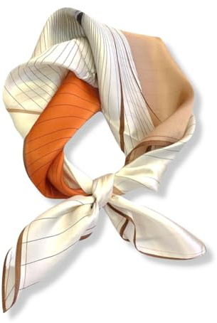 PoeticEHome - Sciarpa quadrata in pura seta di gelso, 68,6 x 67,6 cm, con confezione regalo