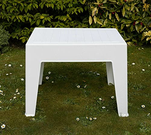Garden Plastic Coffee Table Sun Lounger Deck Chair Bistro Outdoor Side Table