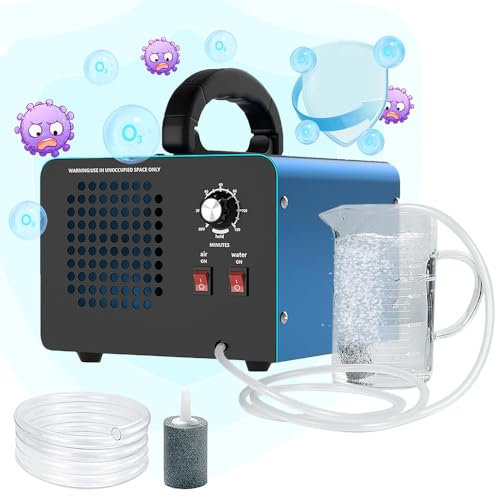 Ozongenerator 32G 2 Modus Ozongerät, Ozonisator Industrieller O3 Ozon Luftreiniger mit 30 Min Timer bis zu 300㎡ Geruchskiller für Auto/Wohnung/Rauch/Haustiergerüche/Küchengerüche
