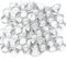 KITHIOM Glass Pebbles - 90-100Pcs Approx 0.45KG Flat Marble Beads, Clear Decorative Glass Beads Artificial Crystal Gemstones for Vase Filler, Aquarium, Mosaic Tiles, Landscaping, Flowerpot