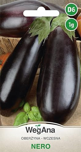 WegAna Melanzana nera robusta Semi di ortaggi 1g, Semi da balcone e giardino