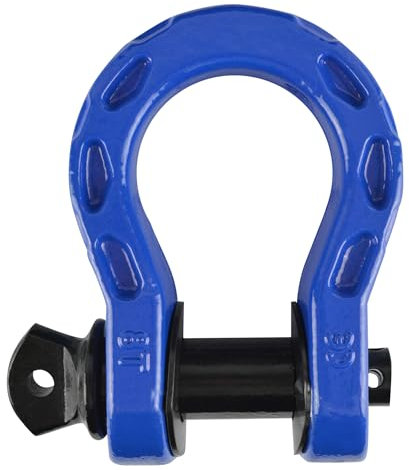 Husar Winch Manille de treuillage 8T | Charge 8000 kg | Construction en Acier inoxydable Extra Forte | Connexions pour Courroies, Cordes, Chaînes et Applications Tout-Terrain, Bleu