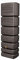4rain Slim Wood Decor Regentonne 350 Liter Darkwood - Wandtank, Wassertank, Regenfass, Regenwassertonne, Regenwassertank, Wasserbehälter, Wasserfass, Wassertonnen für Garten, Wassertonne