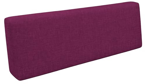 POKAR Euro Pallet Pillow - 1x back cushion 120x40cm, cold foam, removable covers, Home and Garden Furniture DIY, pillow-backrest, for summer house sofa, indoor outdoor, without pallets, Violet