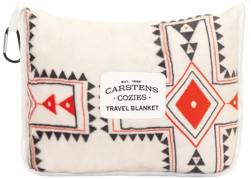CARSTENS, INC. Wrangler, coperta da viaggio compatta 2 in 1, coperta per aereo/cuscino, Santa Fe Sun